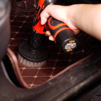 MaxShine Soft Leather & Fabric Drill Brush Set 100mm/4"