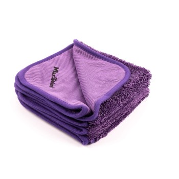 Maxshine 600GSM 16″x16″ Purple Single Twisted Loop Drying Towel-3pcs-pack