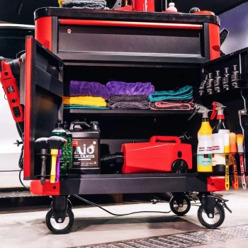 Garage Premium Detailing Cart with power strip